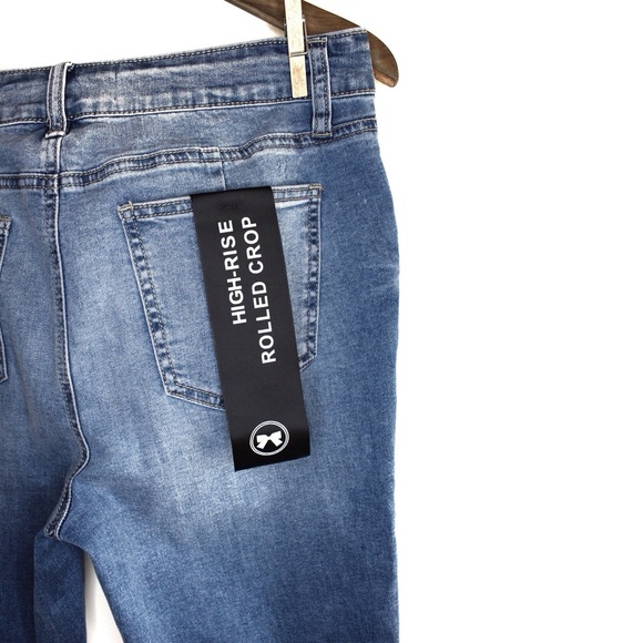 Ashley Mason High Rise Rolled Cropped Jeans 11 NWT - Picture 8 of 11